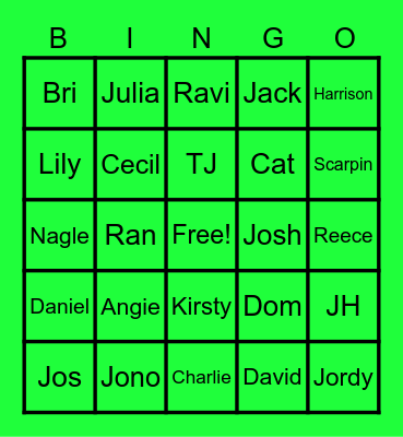 Lube Covid Bingo Card