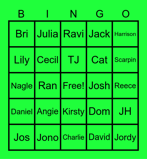 Lube Covid Bingo Card