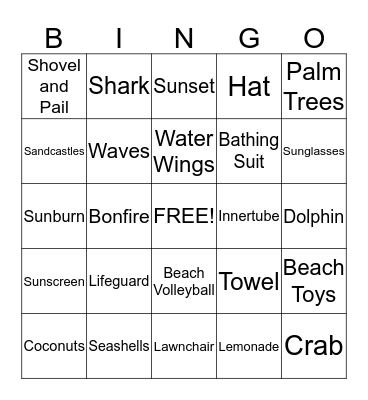 Beach Blanket Bingo Card