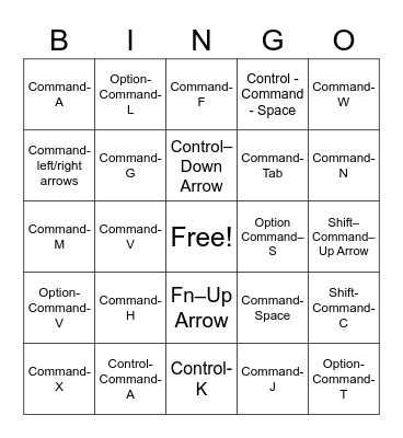 Headway Bingo Card