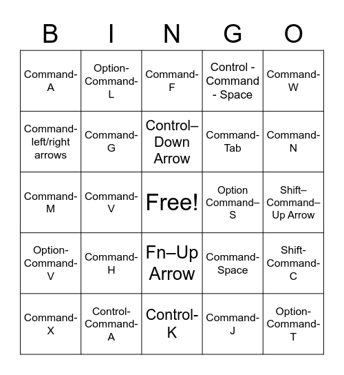 Headway Bingo Card