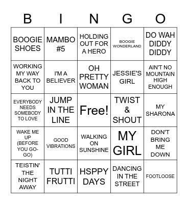 BEEF'S HITS #1 Bingo Card
