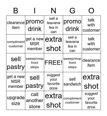 Bux Bingo Card