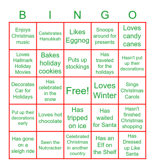 SMP Holiday Bingo! Bingo Card