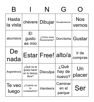 Elizabeth Gorski Bingo Card