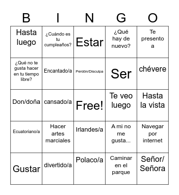 Anna Gao Bingo Card