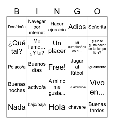 Roger Li Bingo Card