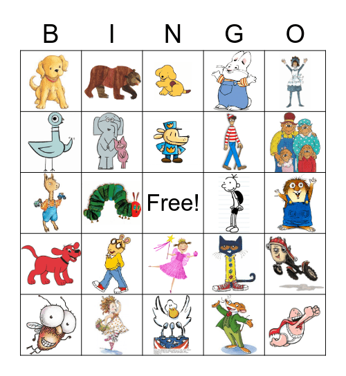 Character Bingo Card