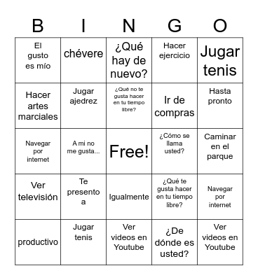 unit 1 Bingo Card