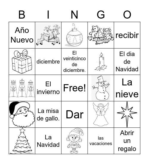 Christmas Bingo Card