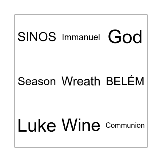 NATAL DOS FONSECAS Bingo Card