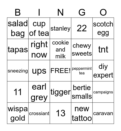 bingo Card