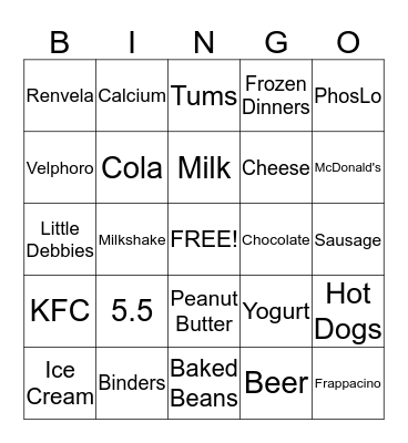 Heart & Bone Health Bingo Card