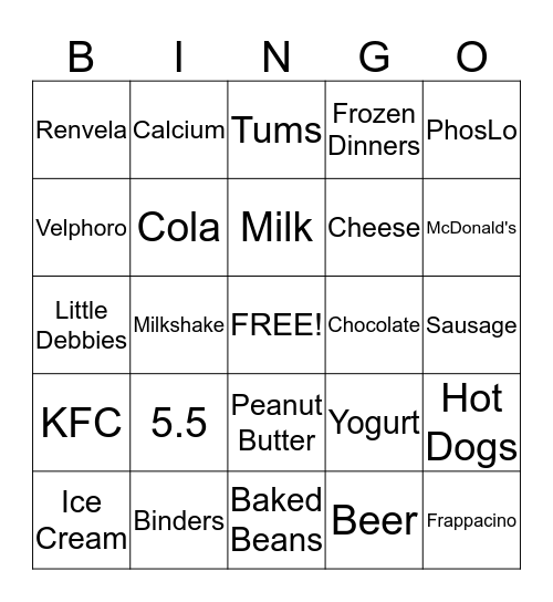 Heart & Bone Health Bingo Card