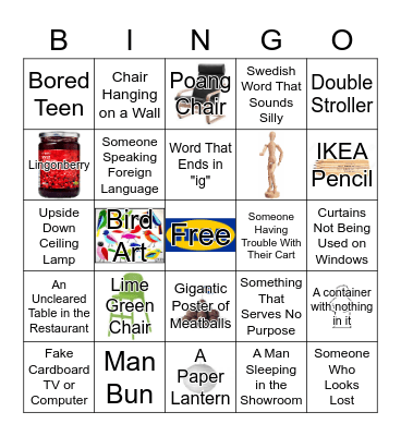 IKEA Bingo Card