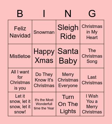 X-MASS BINGO TEAM NOORD Bingo Card