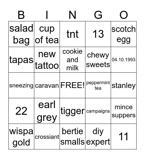 bingo Card