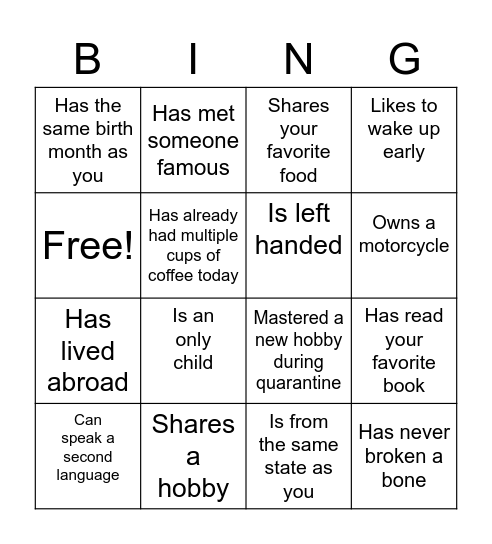 IMO Kickoff Bingo Card