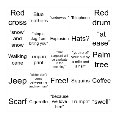 White Christmas (1954) BINGO Card