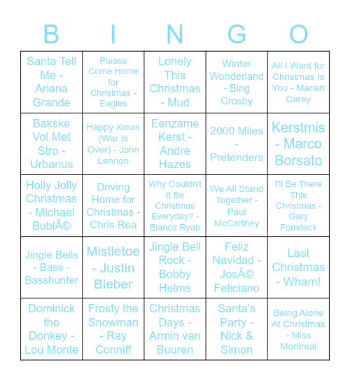 Kerstbingo 2021 Bingo Card