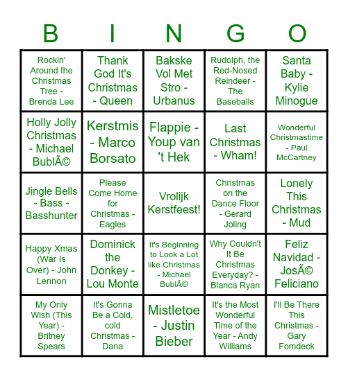 Kerstbingo 2021 Bingo Card