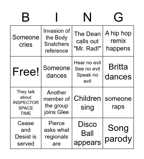 Christmas "Community"4 Bingo Card