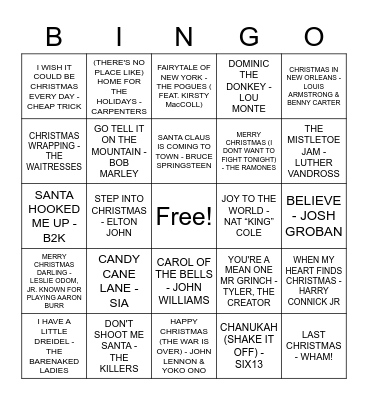 Holiday Bingo! Bingo Card