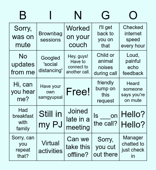 Play Partnership BINGO Card