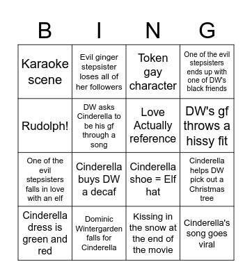 Hallmark Christmas Movie Bingo Card