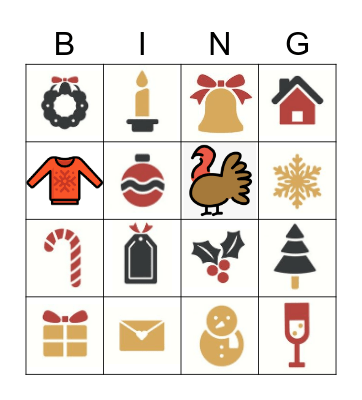 DCX Chrismas Bingo Card