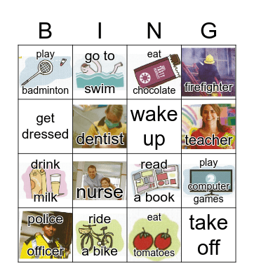 剑桥国际英语3 Unit 3 A Day in the Life Bingo Card