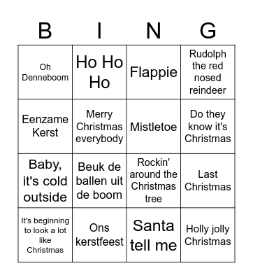 The Big Ho Ho Ho Bash Bingo Card