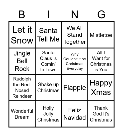 KERSTBINGO Card