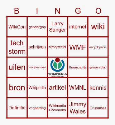 Wikipedia 21 jaar! Bingo Card