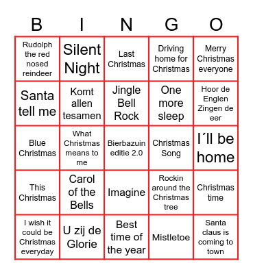 De Grote Bazuin Kerstbingo Card