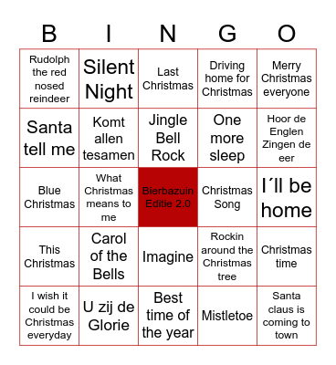 De Grote Bazuin Kerstbingo Card