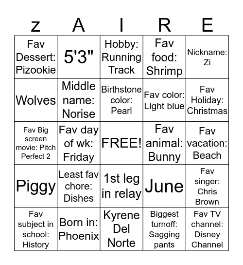 DENIM AND DIAMONDS Bingo Card