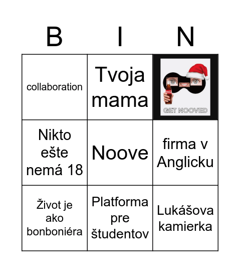 Noove x Bingo Card
