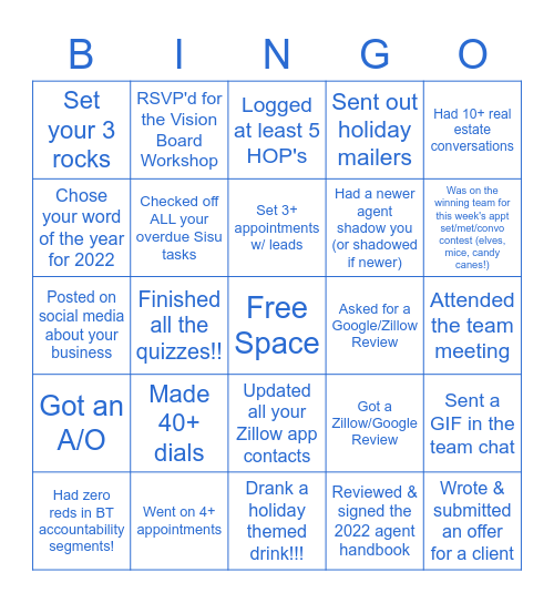 Last Bingo of 2021!!! Bingo Card