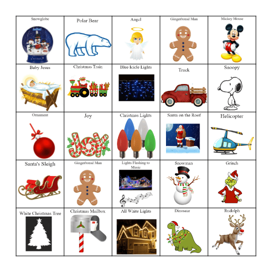 Christmas Bingo Card