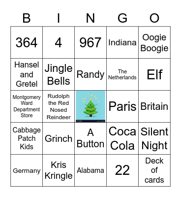 Christmas Bingo Card