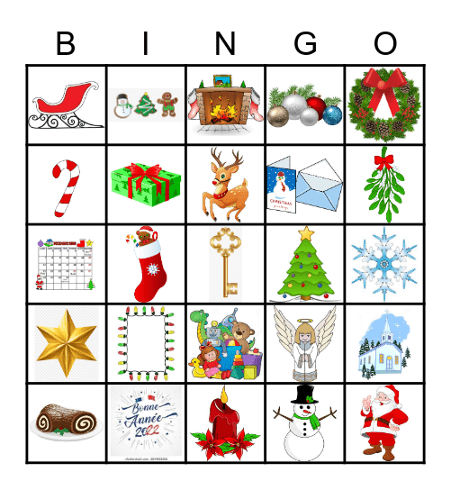 Noël Bingo Card