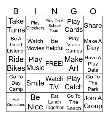 Making Friends With Art & Bingo Card