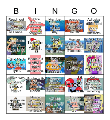 Call Center BINGO! Bingo Card