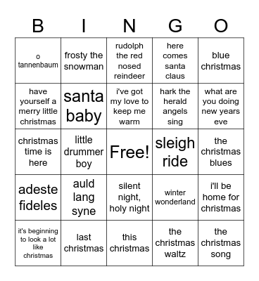 Christmas Bingo Card
