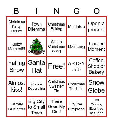 Christmas Movie BINGO Card