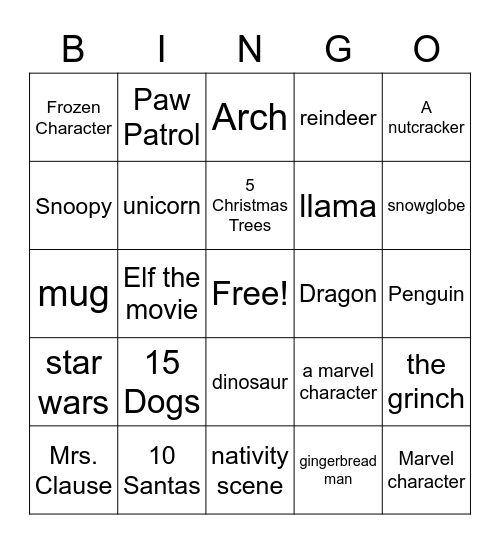 Morgan Bingo Card