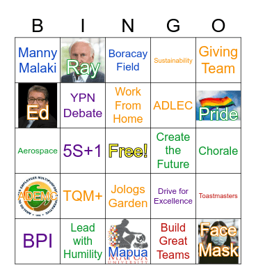 ADI Bingo Card