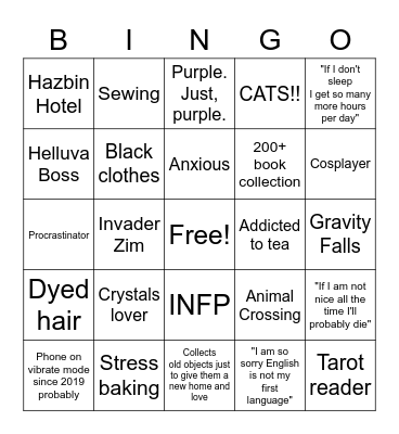 What do you have in common with Cophi? Bingo Card