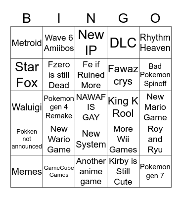 E3  Bingo Card